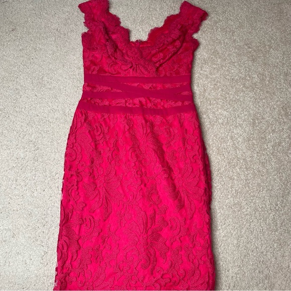 Tadashi Shoji Red Lace Dress - Picture 2 of 4
